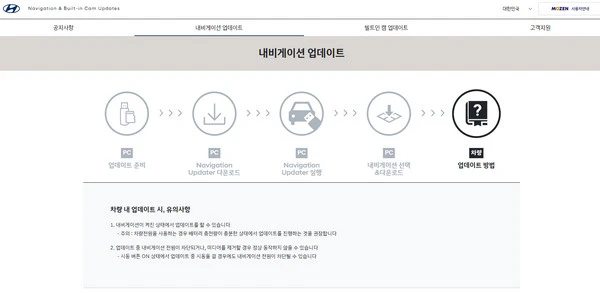 현대-내비게이션-업데이트-홈페이지
