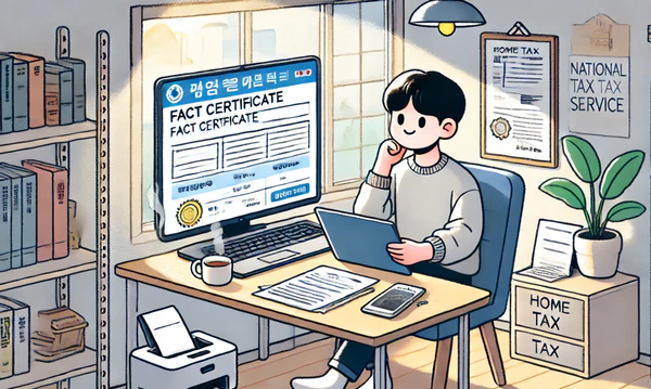 홈택스-사실증명원