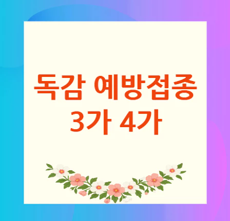 독감-예방접종-3가-4가