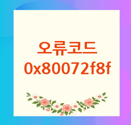 오류코드-0x80072f8f