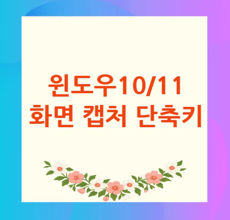 윈도우-화면-캡처-단축키