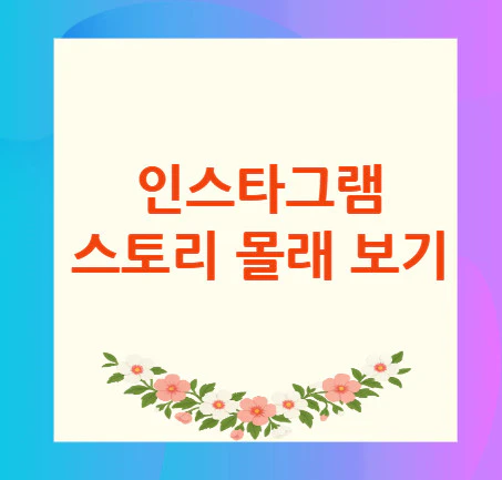 인스타그램-스토리