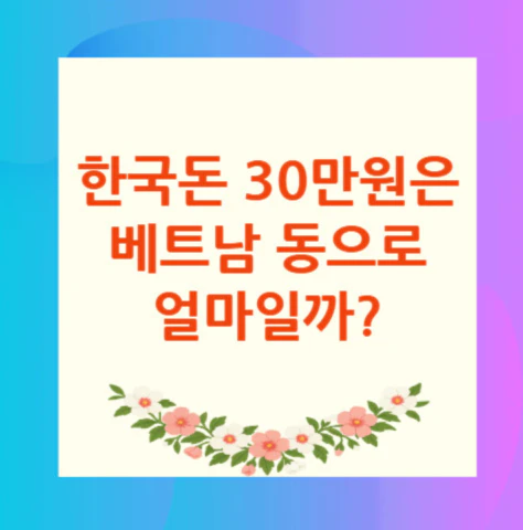 30만원-베트남-동